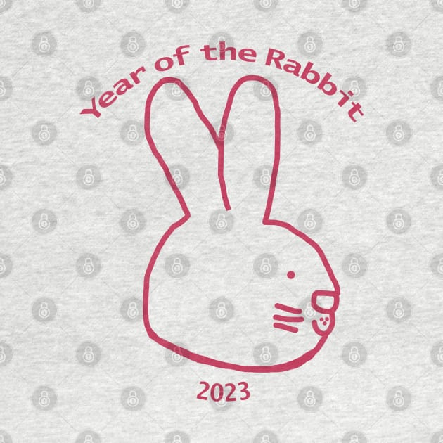 Year of the Rabbit 2023 Viva Magenta Bunny by ellenhenryart